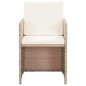 vidaXL Set comedor de jardín 15 piezas y cojines ratán sintético beige vidaXL Set comedor de jardín 15 piezas y cojines ratán sintético beige