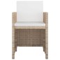 vidaXL Set de comedor de jardín 5 pzas y cojines ratán sintético beige vidaXL Set de comedor de jardín 5 pzas y cojines ratán sintético beige