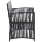 vidaXL Set muebles de jardín 4 piezas y cojines ratán sintético negro vidaXL Set muebles de jardín 4 piezas y cojines ratán sintético negro