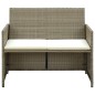 vidaXL Set de muebles de jardín 4 pzas y cojines ratán sintético beige vidaXL Set de muebles de jardín 4 pzas y cojines ratán sintético beige