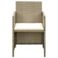 vidaXL Set de muebles de jardín 4 pzas y cojines ratán sintético beige vidaXL Set de muebles de jardín 4 pzas y cojines ratán sintético beige