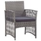vidaXL Sillones de jardín con cojines 2 uds ratán sintético antracita vidaXL Sillones de jardín con cojines 2 uds ratán sintético antracita