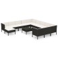 vidaXL Set de muebles de jardín 13 pzas cojines ratán sintético negro vidaXL Set de muebles de jardín 13 pzas cojines ratán sintético negro