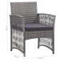 vidaXL Sillones de jardín con cojines 2 uds ratán sintético antracita vidaXL Sillones de jardín con cojines 2 uds ratán sintético antracita
