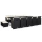 vidaXL Set comedor de jardín 15 piezas y cojines ratán sintético negro vidaXL Set comedor de jardín 15 piezas y cojines ratán sintético negro