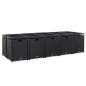 vidaXL Set comedor de jardín 15 piezas y cojines ratán sintético negro vidaXL Set comedor de jardín 15 piezas y cojines ratán sintético negro