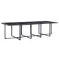 vidaXL Set comedor de jardín 15 piezas y cojines ratán sintético negro vidaXL Set comedor de jardín 15 piezas y cojines ratán sintético negro