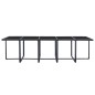 vidaXL Set comedor de jardín 15 piezas y cojines ratán sintético negro vidaXL Set comedor de jardín 15 piezas y cojines ratán sintético negro