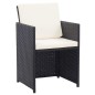 vidaXL Set comedor de jardín 15 piezas y cojines ratán sintético negro vidaXL Set comedor de jardín 15 piezas y cojines ratán sintético negro