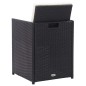 vidaXL Set comedor de jardín 15 piezas y cojines ratán sintético negro vidaXL Set comedor de jardín 15 piezas y cojines ratán sintético negro