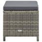 vidaXL Set comedor de jardín 13 piezas y cojines ratán sintético gris