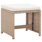 vidaXL Set comedor de jardín 17 piezas y cojines ratán sintético beige vidaXL Set comedor de jardín 17 piezas y cojines ratán sintético beige