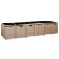 vidaXL Set comedor de jardín 17 piezas y cojines ratán sintético beige vidaXL Set comedor de jardín 17 piezas y cojines ratán sintético beige