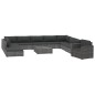 vidaXL Set de muebles de jardín 11 pzas y cojines ratán sintético gris vidaXL Set de muebles de jardín 11 pzas y cojines ratán sintético gris