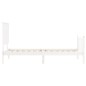 vidaXL Estructura de cama individual con cabecero madera maciza blanco vidaXL Estructura de cama individual con cabecero madera maciza blanco