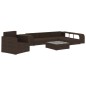 vidaXL Set muebles de jardín 8 piezas y cojines ratán sintético marrón vidaXL Set muebles de jardín 8 piezas y cojines ratán sintético marrón