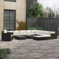 vidaXL Set muebles de jardín 13 piezas y cojines ratán sintético negro vidaXL Set muebles de jardín 13 piezas y cojines ratán sintético negro