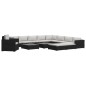 vidaXL Set muebles de jardín 13 piezas y cojines ratán sintético negro vidaXL Set muebles de jardín 13 piezas y cojines ratán sintético negro