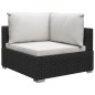 vidaXL Set muebles de jardín 13 piezas y cojines ratán sintético negro vidaXL Set muebles de jardín 13 piezas y cojines ratán sintético negro