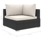 vidaXL Set muebles de jardín 13 piezas y cojines ratán sintético negro vidaXL Set muebles de jardín 13 piezas y cojines ratán sintético negro