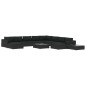 vidaXL Set muebles de jardín 12 pzas y cojines ratán sintético negro vidaXL Set muebles de jardín 12 pzas y cojines ratán sintético negro