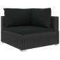 vidaXL Set muebles de jardín 12 pzas y cojines ratán sintético negro vidaXL Set muebles de jardín 12 pzas y cojines ratán sintético negro