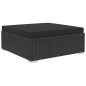 vidaXL Set muebles de jardín 12 pzas y cojines ratán sintético negro vidaXL Set muebles de jardín 12 pzas y cojines ratán sintético negro