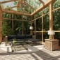 vidaXL Set de muebles de jardín 5 pzas y cojines ratán sintético gris