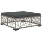 vidaXL Set de muebles de jardín 5 pzas y cojines ratán sintético gris