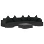 vidaXL Set muebles de jardín y cojines 8 piezas ratán sintético negro vidaXL Set muebles de jardín y cojines 8 piezas ratán sintético negro