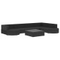 vidaXL Set muebles de jardín y cojines 8 piezas ratán sintético negro vidaXL Set muebles de jardín y cojines 8 piezas ratán sintético negro