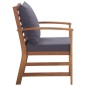 vidaXL Muebles de jardín 4 piezas con cojines madera acacia maciza vidaXL Muebles de jardín 4 piezas con cojines madera acacia maciza