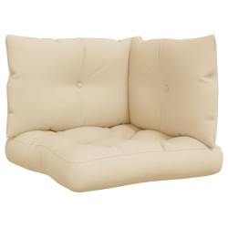 vidaXL Cojines para sofá de palets 3 unidades tela beige