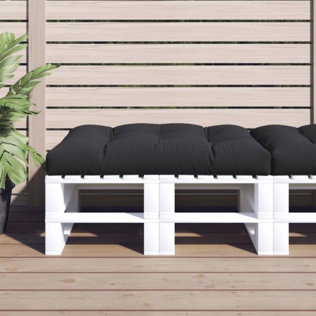 vidaXL Cojín de asiento de jardín de tela negro 120x80x12 cm
