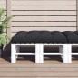 vidaXL Cojín de asiento de jardín de tela negro 120x80x12 cm