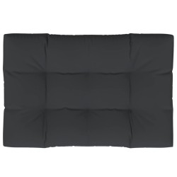 vidaXL Cojín de asiento de jardín de tela negro 120x80x12 cm