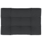 vidaXL Cojín de asiento de jardín de tela negro 120x80x12 cm