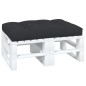 vidaXL Cojín de asiento de jardín de tela negro 120x80x12 cm