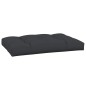 vidaXL Cojín de asiento de jardín de tela negro 120x80x12 cm