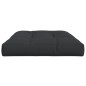 vidaXL Cojín de asiento de jardín de tela negro 120x80x12 cm