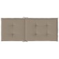 vidaXL Cojín silla de jardín respaldo alto 2 uds tela taupé 120x50x3cm vidaXL Cojín silla de jardín respaldo alto 2 uds tela taupé 120x50x3cm