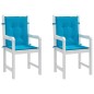 vidaXL Cojín silla jardín respaldo bajo 2 uds tela Oxford azul vidaXL Cojín silla jardín respaldo bajo 2 uds tela Oxford azul
