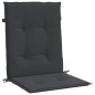 vidaXL Cojín de silla de jardín respaldo bajo 4 uds tela Oxford negro vidaXL Cojín de silla de jardín respaldo bajo 4 uds tela Oxford negro