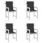 vidaXL Cojín de silla de jardín respaldo bajo 4 uds tela Oxford negro vidaXL Cojín de silla de jardín respaldo bajo 4 uds tela Oxford negro