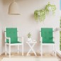 vidaXL Cojín silla jardín respaldo bajo 2 uds tela Oxford verde vidaXL Cojín silla jardín respaldo bajo 2 uds tela Oxford verde