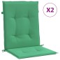 vidaXL Cojín silla jardín respaldo bajo 2 uds tela Oxford verde vidaXL Cojín silla jardín respaldo bajo 2 uds tela Oxford verde