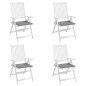 vidaXL Cojines de silla de jardín 4 uds tela gris 40x40x3 cm vidaXL Cojines de silla de jardín 4 uds tela gris 40x40x3 cm
