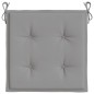 vidaXL Cojines de silla de jardín 4 uds tela gris 40x40x3 cm vidaXL Cojines de silla de jardín 4 uds tela gris 40x40x3 cm