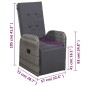 vidaXL Juego muebles bistro jardín 3 pzas cojines ratán sintético gris vidaXL Juego muebles bistro jardín 3 pzas cojines ratán sintético gris
