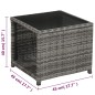 vidaXL Juego muebles bistro jardín 3 pzas cojines ratán sintético gris vidaXL Juego muebles bistro jardín 3 pzas cojines ratán sintético gris